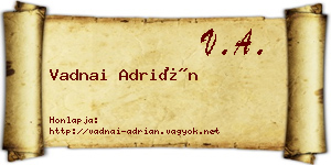 Vadnai Adrián névjegykártya